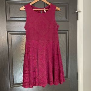 🌺Fuchsia Skater Dress Size L